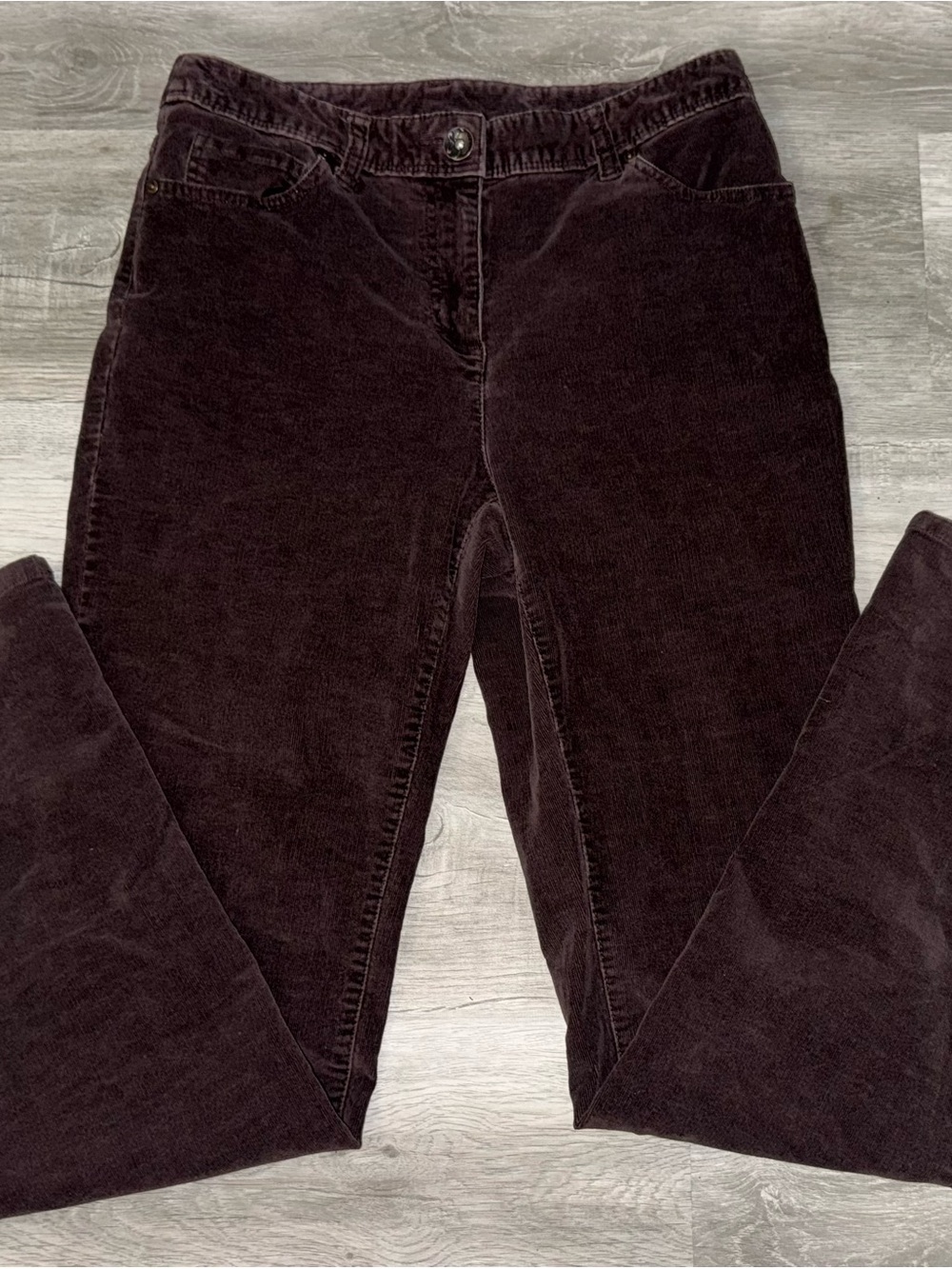 Style & Co Brown Ribbed Jeans - Picture 2 of 4